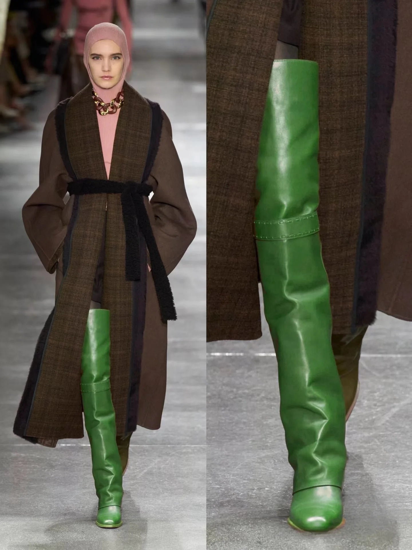 Elegant Temperament of European and American Women, Thick High Heels, Skirt Hem, Knee High Boots, Oversized Retro Knight Boots
