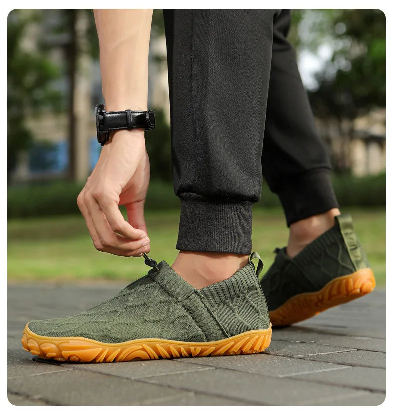 Minimalist Men's Barefoot Shoes Anti Slip Breathable Knitting Walking Shoes for Men Wear-resistant Lightweight Running Sneakers