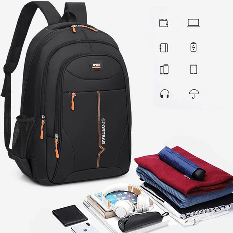 Functional Multi-pocket Backpack, Secure Zip Closure Nylon Daypack Suitable for Hiking, Weekend Trips and Office Work