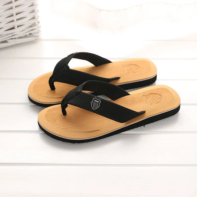 Casual Slippers For Men Flip Flops Beach Sandals Summer Non-Slip Flat Slides Men Slippers Indoor House Shoes Male Slipper Man