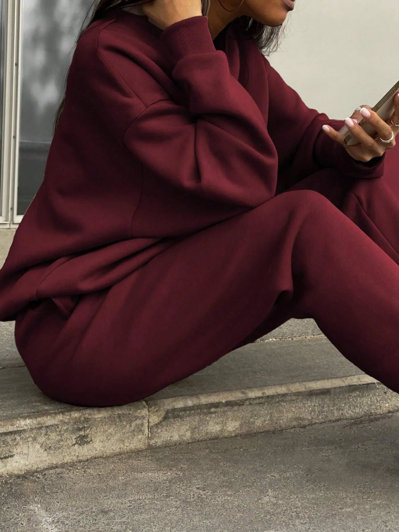 2026 Casual Pants Sets for Women Loose Long Sleeve Zipper Pullover Elastic Waist Trousers Two-piece Sets Women Tracksuit Outfits
