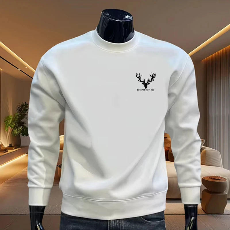 2026 New Arrival Men's Sweatshirt Spring Autumn Daily Casual Fashion O-neck Hoodie Male Home Outdoor Comfort Long Sleeve Tops