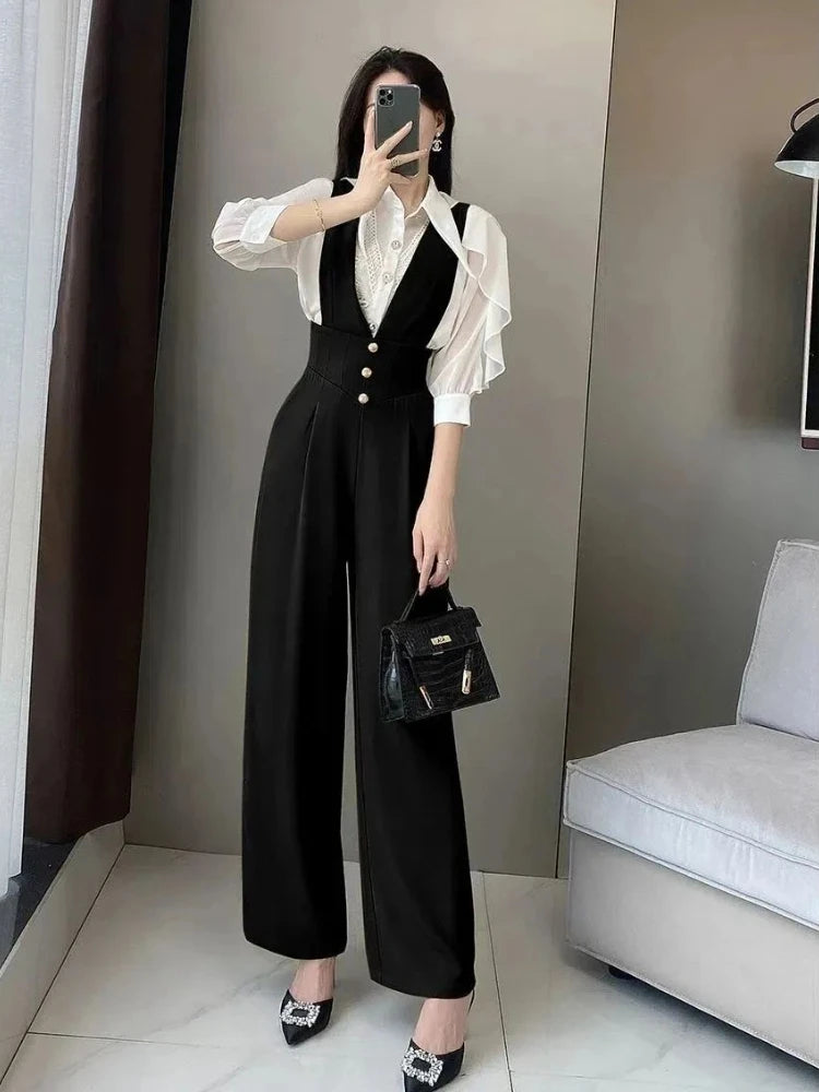 Jumpsuits Women Elegant Office Lady Solid All-match Fashion Simple Leisure Korean Style Comfortable Autumn Design Classic New