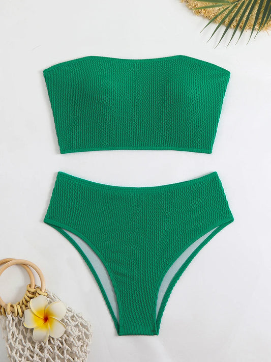 Sexy Women's Swimsuit 2025 Summer Bikini Two-piece Swimwear for Woman Beachwear High Waist Bikinis Sets Swimming Bathing Suits