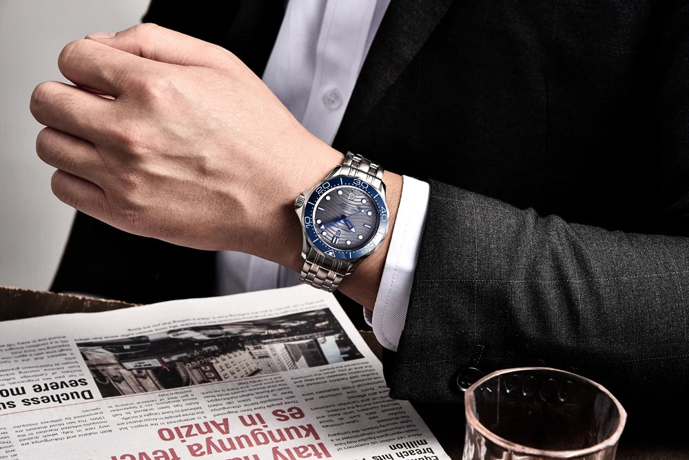 2026 New PAGANI DESIGN Gold Luxury Diving Mens Watches Automatic Watch For Men Mechanical Wristwatches AR Sapphire Ceramic Bezel