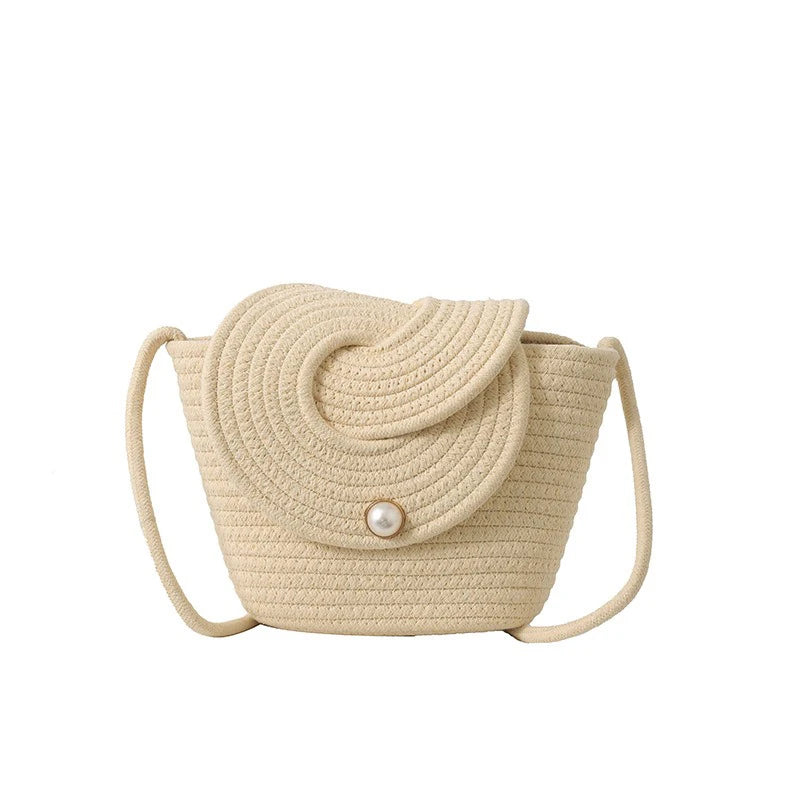 Popular Hand-woven Bags for 2025 Summer, Versatile Single-shoulder Crossbody Bags, Ins Beach Vacation Bags