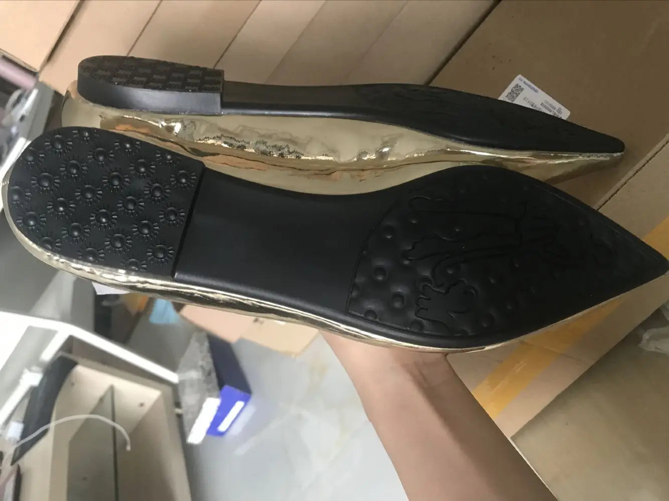 Ladies 2-48 Shiny Leather Slip-Ons Green Candy Colors Shallow Toe Shoes For Women Promotion 2020 Plain Flats Spring Outdoor Cute