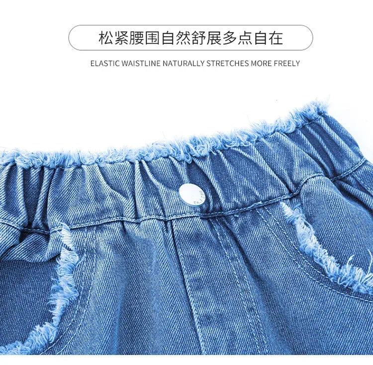 School Girls Denim Skirt Spring Summer New 2025 Casual Skirt for Children Fashion Teenage Kids Skirt 9 13 14 Years