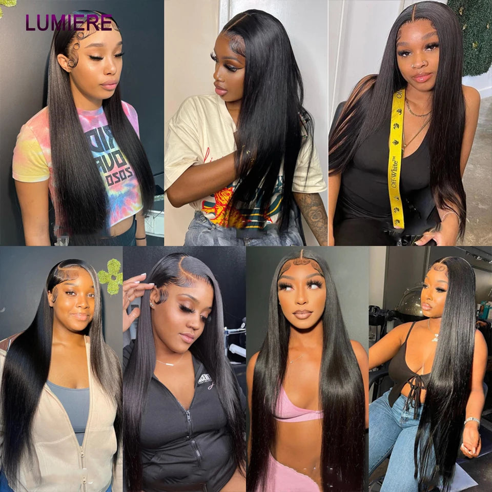 38 40 Inch Bone Straight 100% Virgin Unprocessed Human Hair Bundles Deal Raw Hair Extensions Brazilian Natural Black Wholesale