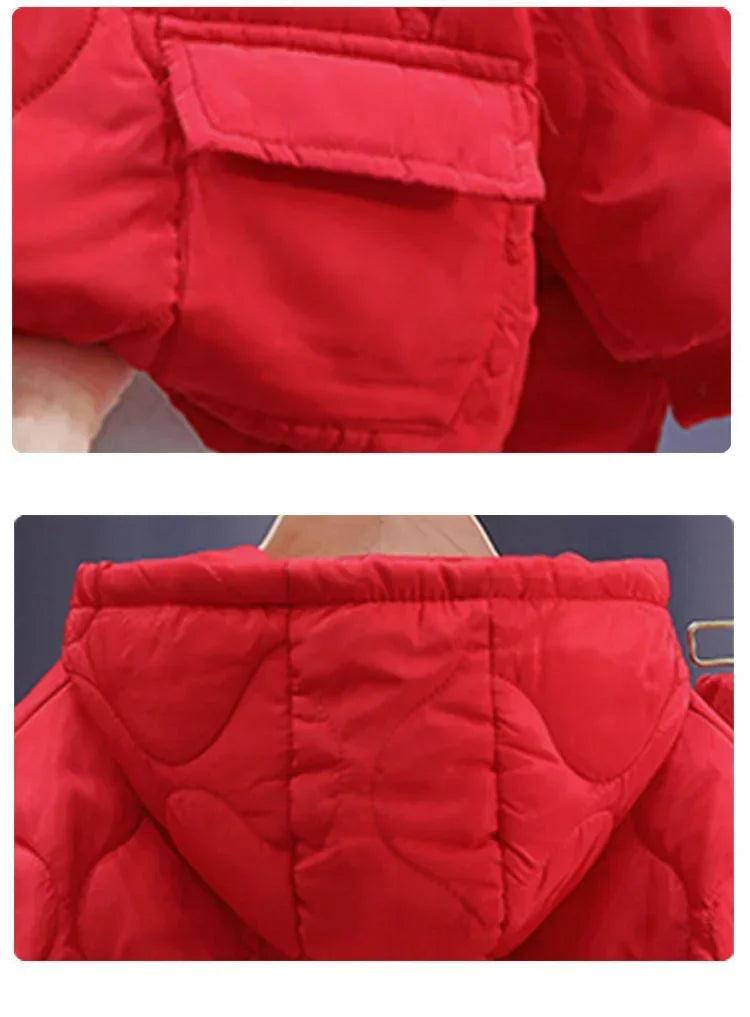 2025 Children Warm Thick Jackets Pants Suit Spring Girls Boys Clothing Sets Coats Trousers 2-10 Y Kids Tracksuit Winter Outfits