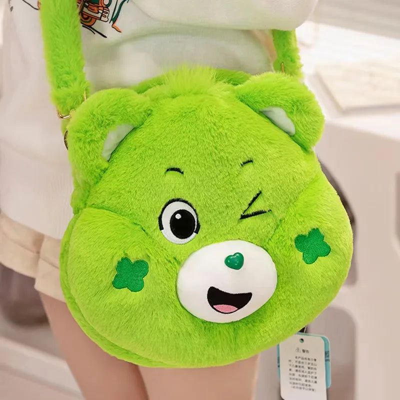 Care Bears Plush Backpack Kawaii Fashion Plushie Doll Fur Bag Girl's Bag Children's Bag Shoulder Bag Knapsack Bags Gifts