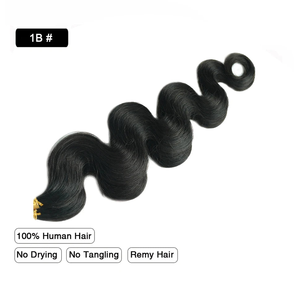 Body Wave Flat Tip Human Hair Extension Highlight Blonde Real Remy Human Fusion Hair Pre Bonded Keratin Hair 1g/S 12-26 Inch