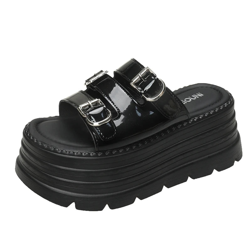 New Fashion Slippers Women Thickness Wedges High Heels Leisure Summer Sandals Female Platform Fish Mouth Shoes Ladies Slippers