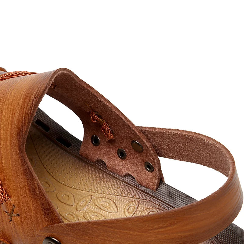 Summer Handmade Leather Sandals for Fashion Men Casual Shoes Comfortable Slippers