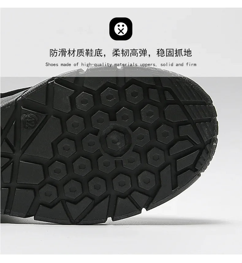 Men Combat Boots Summer Breathable Comfortable Canvas Men Ankle Boots Casual Lightweight Outdoor Jogging Platform Mesh Men Boots
