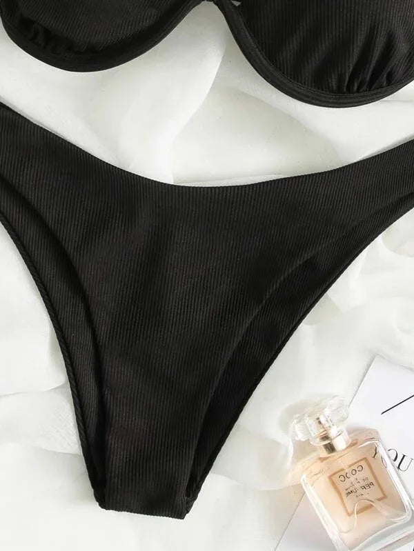 Sexy Bikinis Swimsuits Cut Out Women's Swimwear One Shoulder Biquini High Cut Bathing Suits Push Up Beach Bikini Set