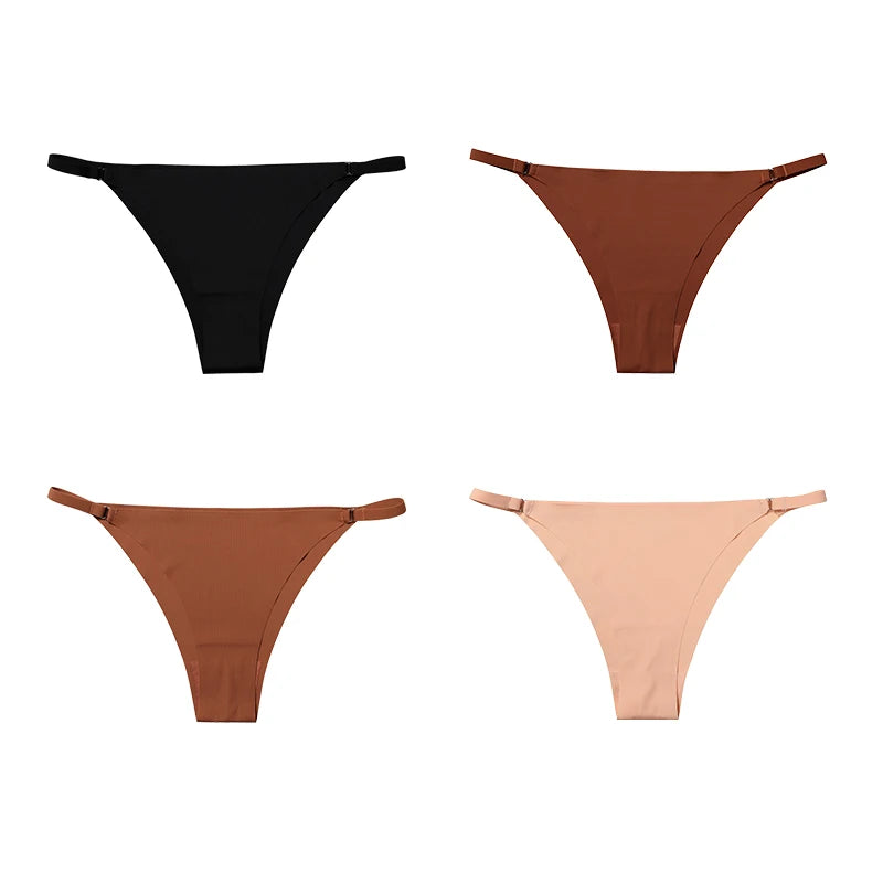 1Pc/2Pcs/4Pcs/7Pcs/Set Hot Sale Women's Panty Thin Belt Sexy Cotton Crotch Briefs Comfortable Breathable Seamless Panties