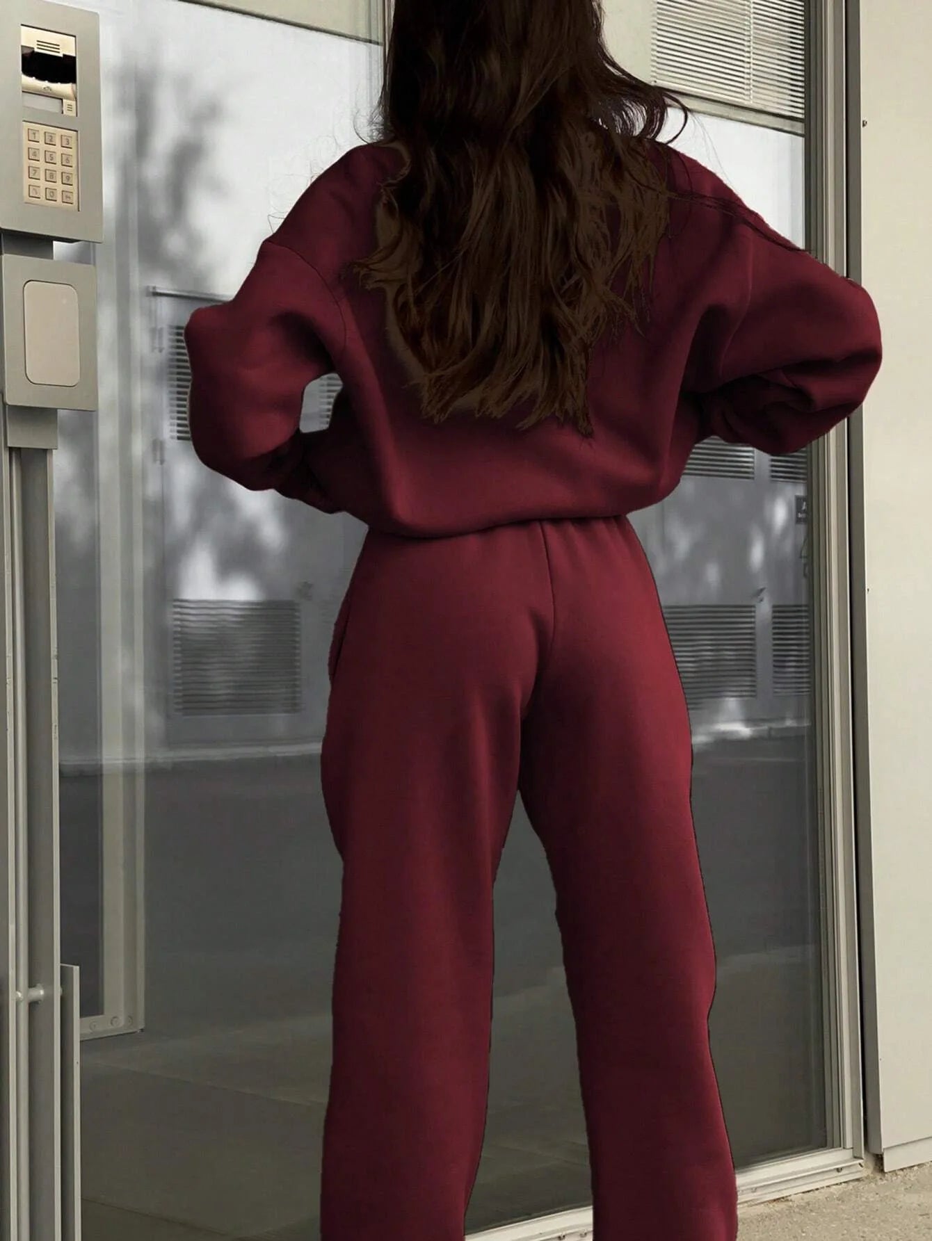 2026 Casual Pants Sets for Women Loose Long Sleeve Zipper Pullover Elastic Waist Trousers Two-piece Sets Women Tracksuit Outfits