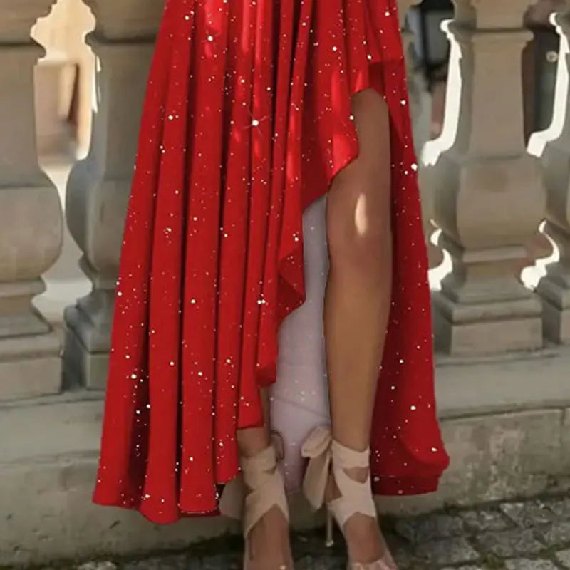 Women Evening Dresses Sexy Elegant Red Cocktail Party Chic Gala Graduation Luxury Formal Occasion Bridesmaid Gown Dress Clothes