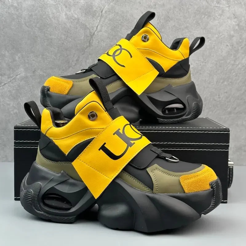 Men's Sport Shoes Comfortable Casual Running Shoes 2026 Spring Autumn Thick Bottom Heightening Korean Style Versatile Dad Shoes