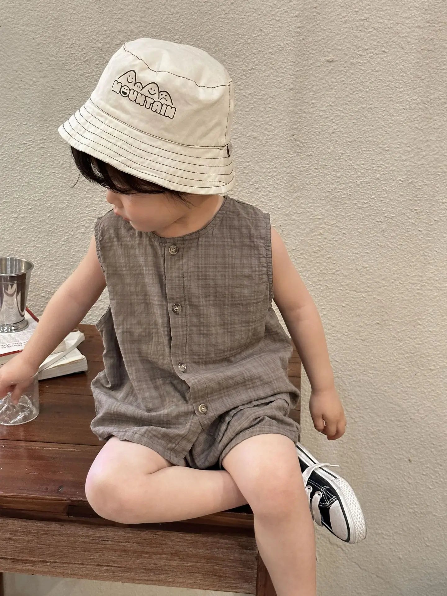 2026 Summer Kids Clothing Set Boys Vest and Shorts 2 Pcs Suit Korean Style Casual Girls Clothes Set Unsex Children Outfit