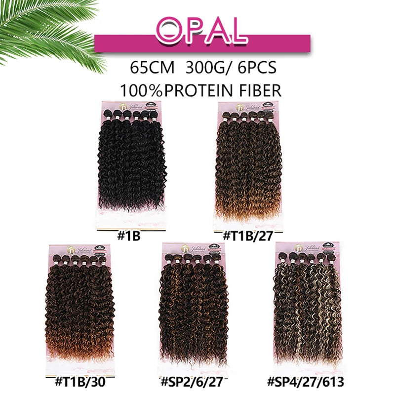 Julianna High Quality Packet Smooth Ombre Curly Kanekalon Fiber Organic Synthetic Weave Bundles Hair Extensions
