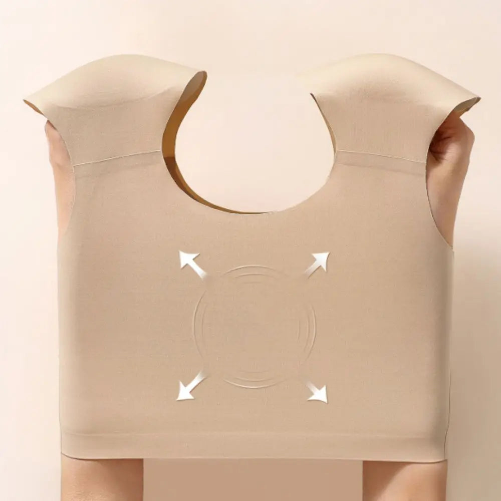 Simple Seamless Right-angle Shoulder Bra Chest Binder Invisible Shoulder Pad Vest Bustier Lingerie Wireless Bra Oversize