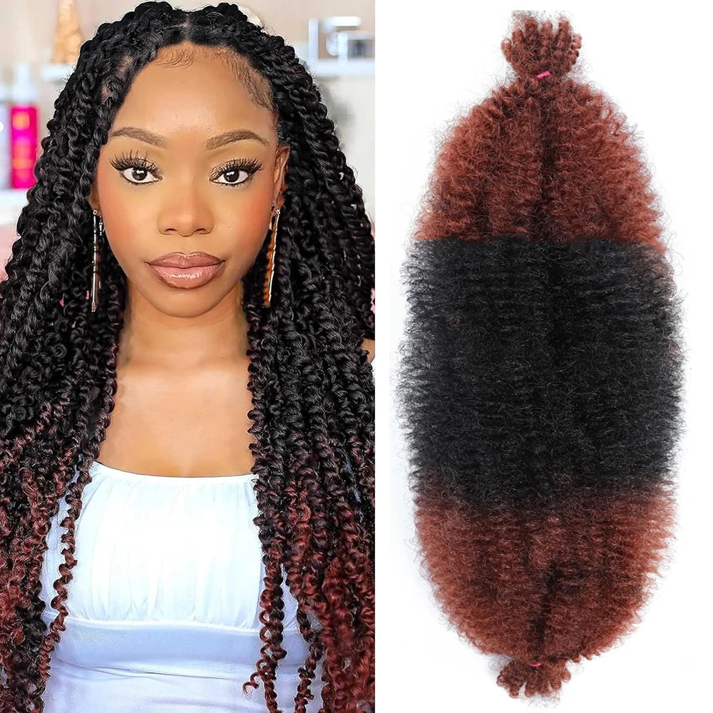 Pre-Separated Springy Afro Twist Hair 24 Inch 3 Tones Soft Locs Marley Twist Synthetic Braiding Hair Extension For Black Women