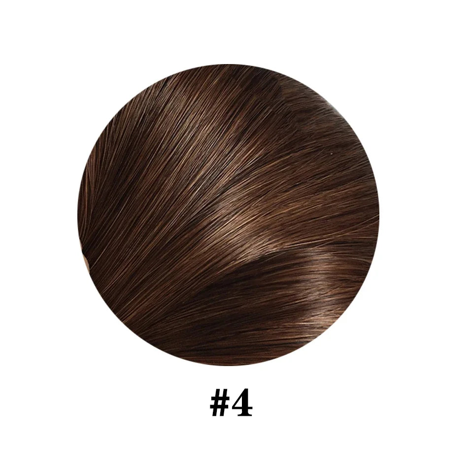 26 Inches Straight Drawstring Ponytail Clip In Ponytail Extensions Natural Color 100% Brazilian Human Hair Wrap Around Ponytails