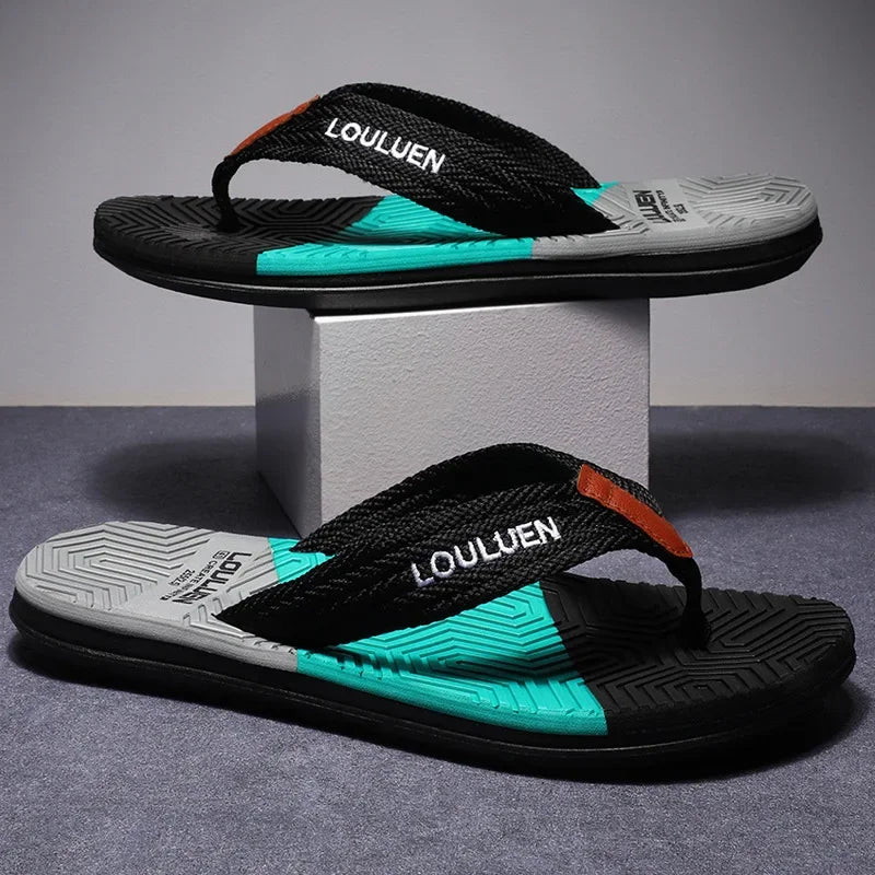 High Quality Men's Slippers Summer Casual Beach Shoes Fashion Mens Outdoor Slippers Flat Sole Non-slip Shoes New Pantuflas Mujer