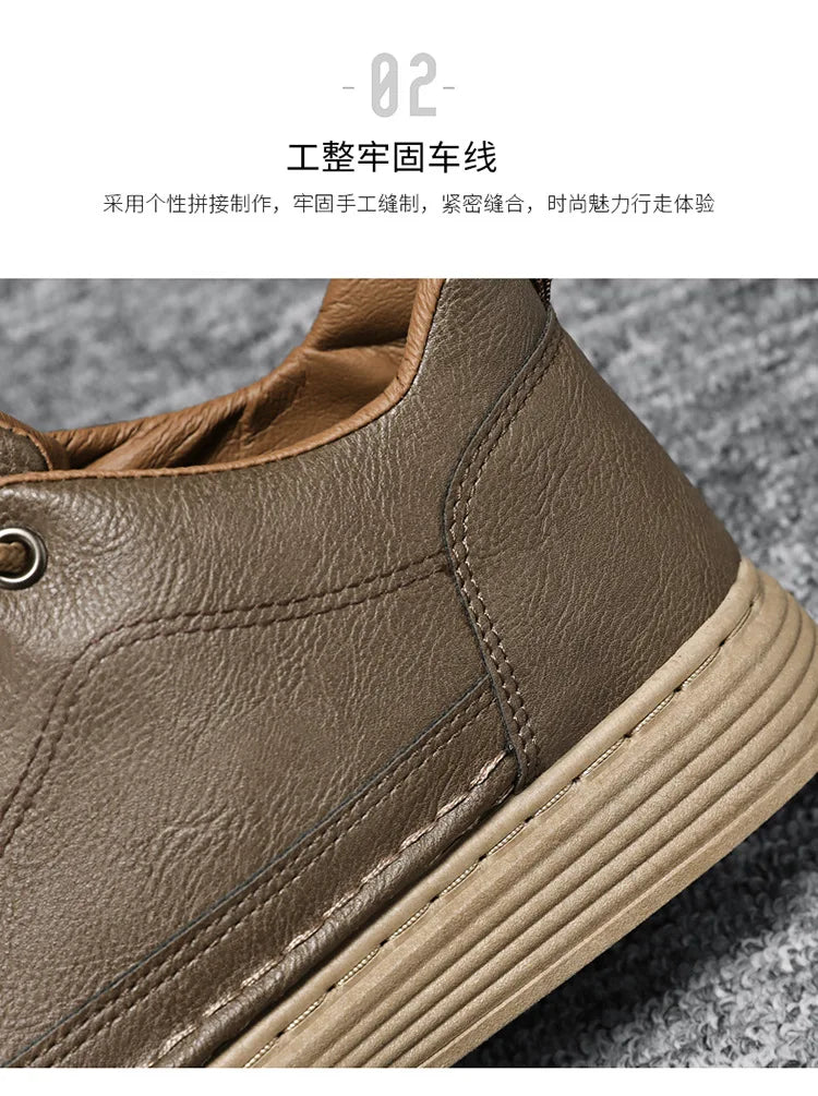 Man's Sneakers New Breathable Business Men Casual Shoes Autumn Non-slip Designer Black Leather Shoes for Men Zapatos Para Hombre