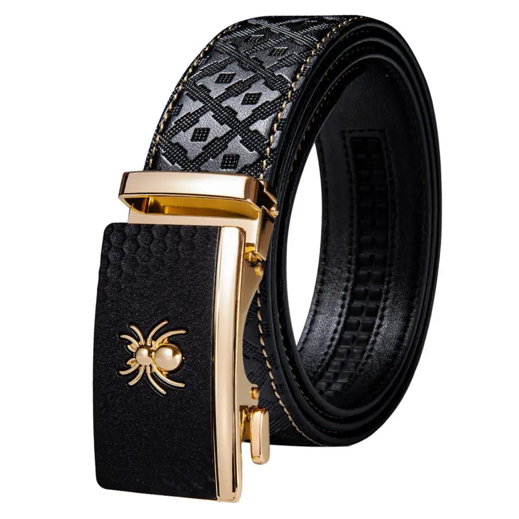 High Quality Mens Belts Black Brown Blue White Green Leather Straps Casual Gold Automatic Buckles Waistband Belt for Men Wedding BAZAARHUBO