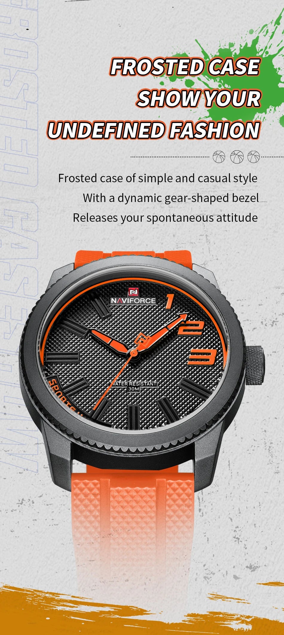 NAVIFORCE Top Luxury Brand Quartz Watch Men Silicone Strap Military Watches 30ATM Waterproof Wristwatch Relogio Masculino 2022