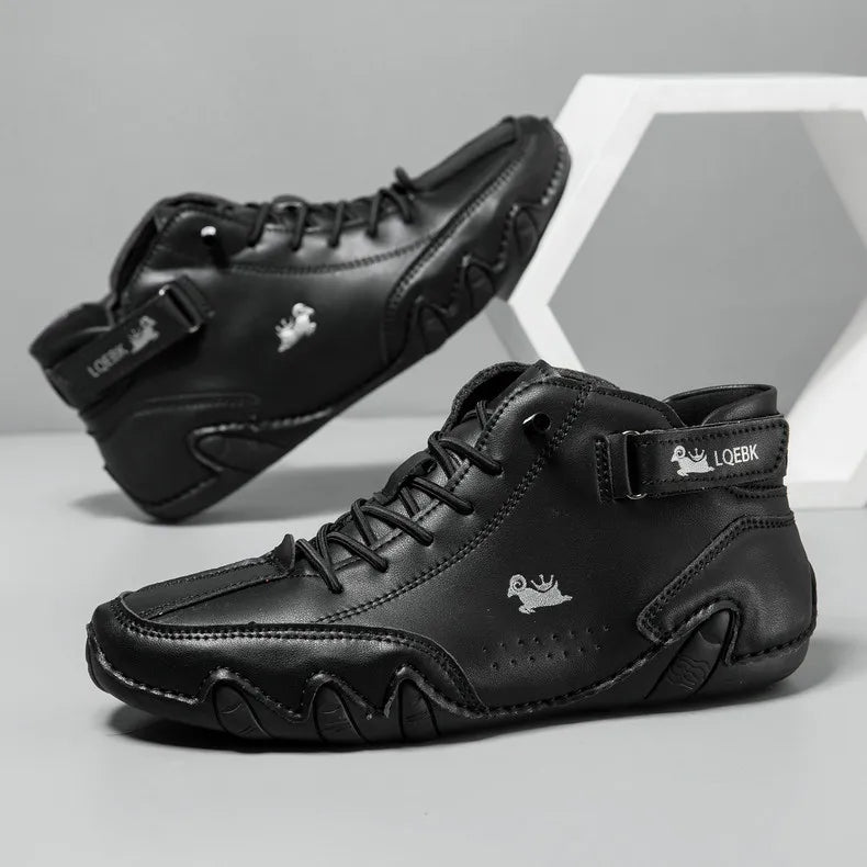 LDECK Leather Casual Shoes Sneakers for Men Fashion Outdoor Walking Loafers Shoes Comfortable Footwear Luxury Man Boots 2025 New
