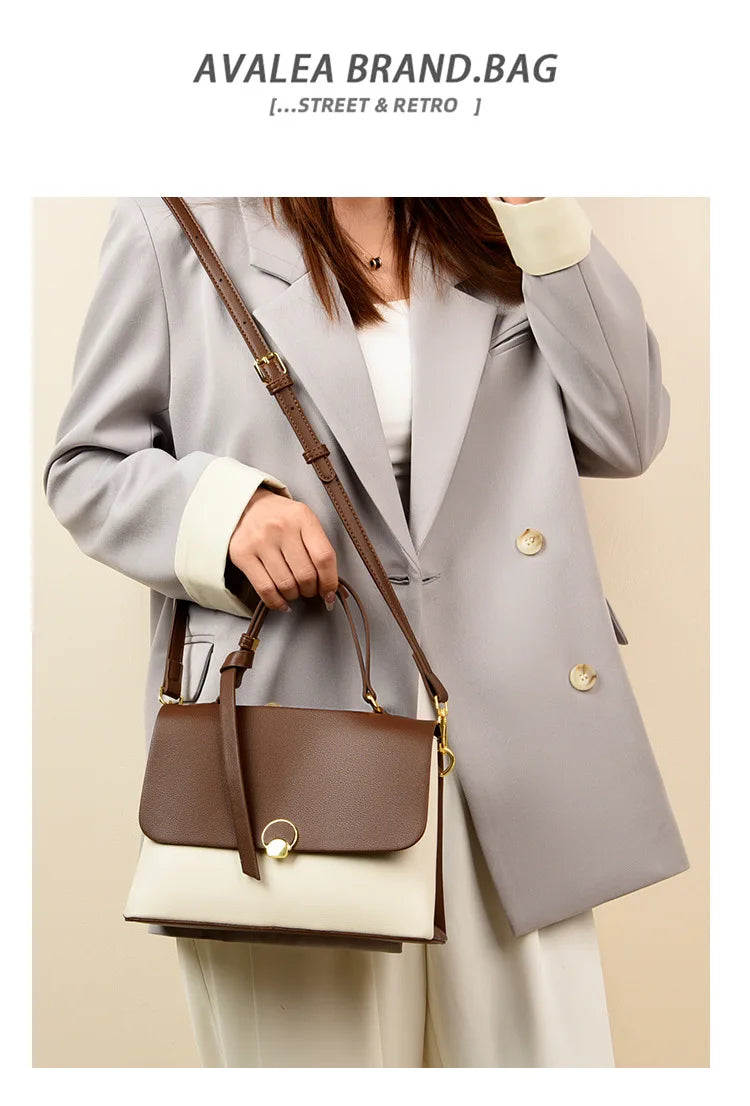 Fashionable Women's Bags, High-End Versatile Casual Bags, Trendy Textured Color-Blocked Handbags, Niche Shoulder and Crossbody Bags, a Great Choice for Gifting to Your Girlfriend