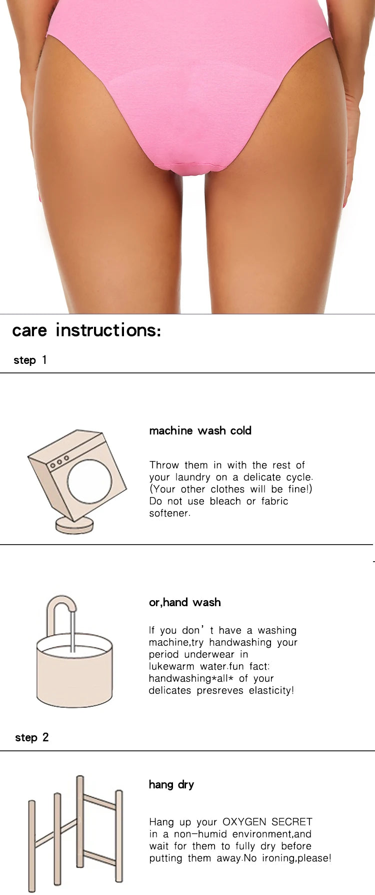 Seamless Cotton Menstrual Panties 4-Layer Leakproof Fast Absorption Teenager Macaron Period Panties Mid-Rise Incontinence Undies
