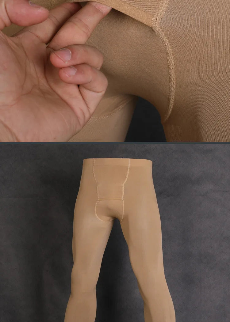 200D Autumn Winter Seamless Men Pantyhose Tights Male High Waist Elastic Stockings Sexy Leggings