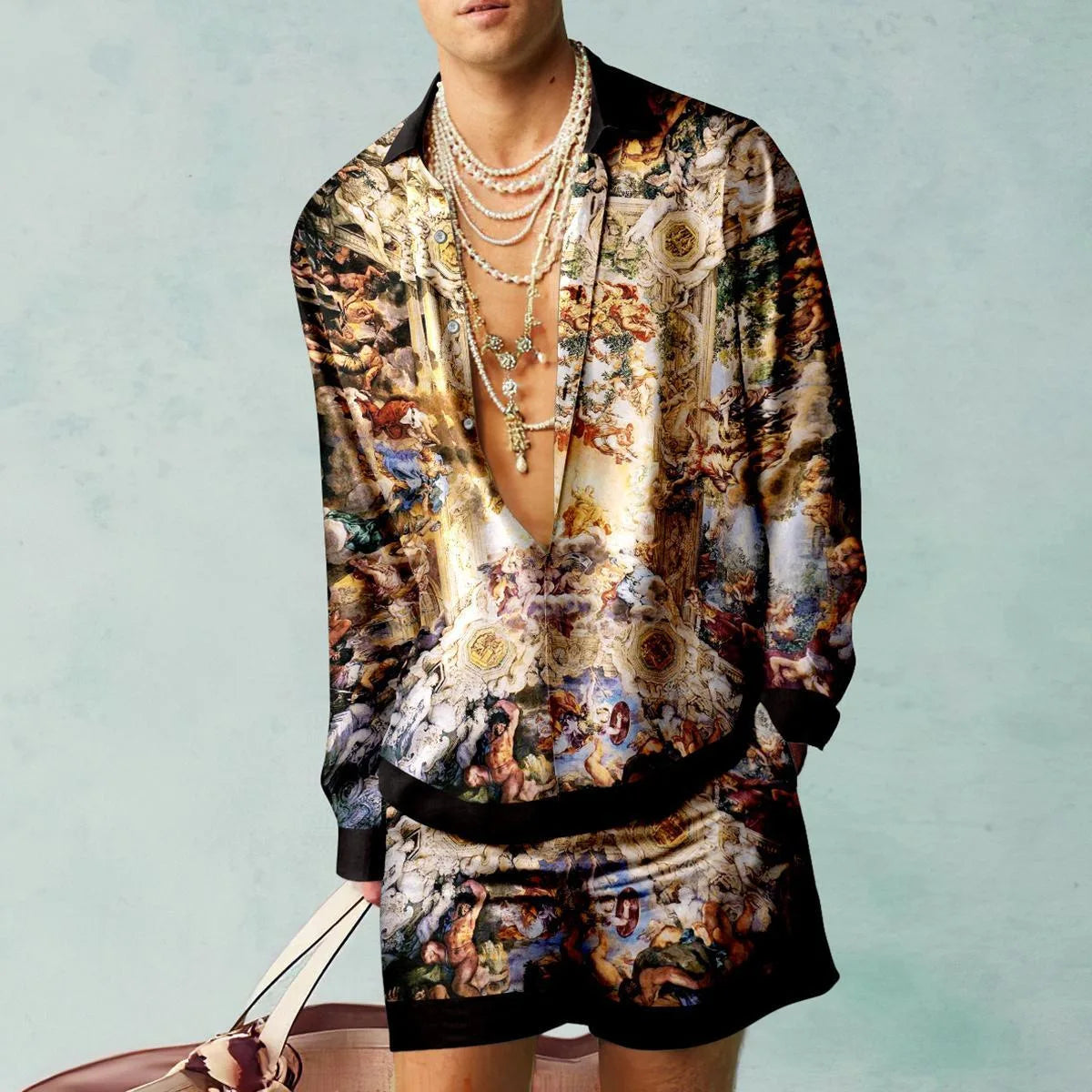 Creativity Shirt Sets 3D Printed Men Casual Fashion Short Sleeves Shirts Oversized Beach Shorts Summer Streetwear Suits Clothing
