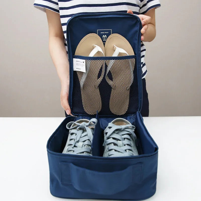 1pc Multifunctional Waterproof Shoes Clothing Bag Convenient Travel Storage Bag Nylon Portable Organizer Bags Shoe Sorting Pouch