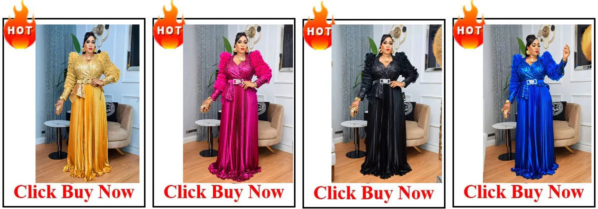 African Dresses For Women 2025 Africa Clothing Muslim Pleated Long Dress Fashion African Maxi Dress For Lady