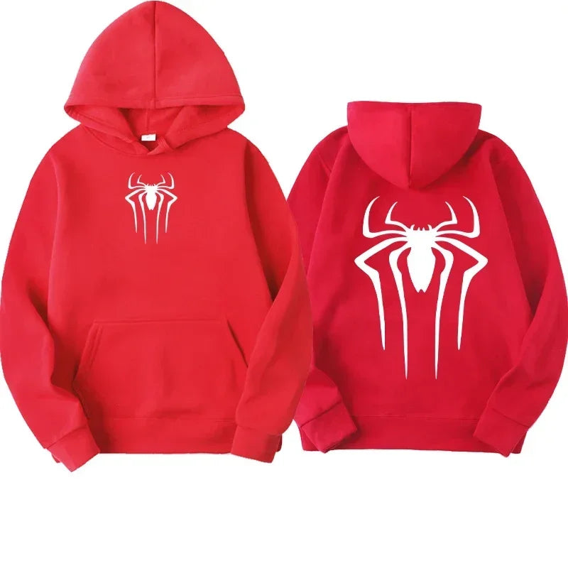 Men's sweatshirt fashion spider print hoodie adult casual sports top autumnandwinter outdoorHarajuku hooded menandwomen clothing BAZAARHUBO