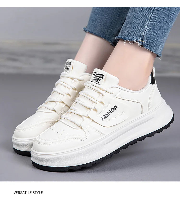 Comfortable Women's Sneakers 2026 New White Sneakers For Ladies Casual Shoes Women Fashion Flat Female Platform Shoes Woman