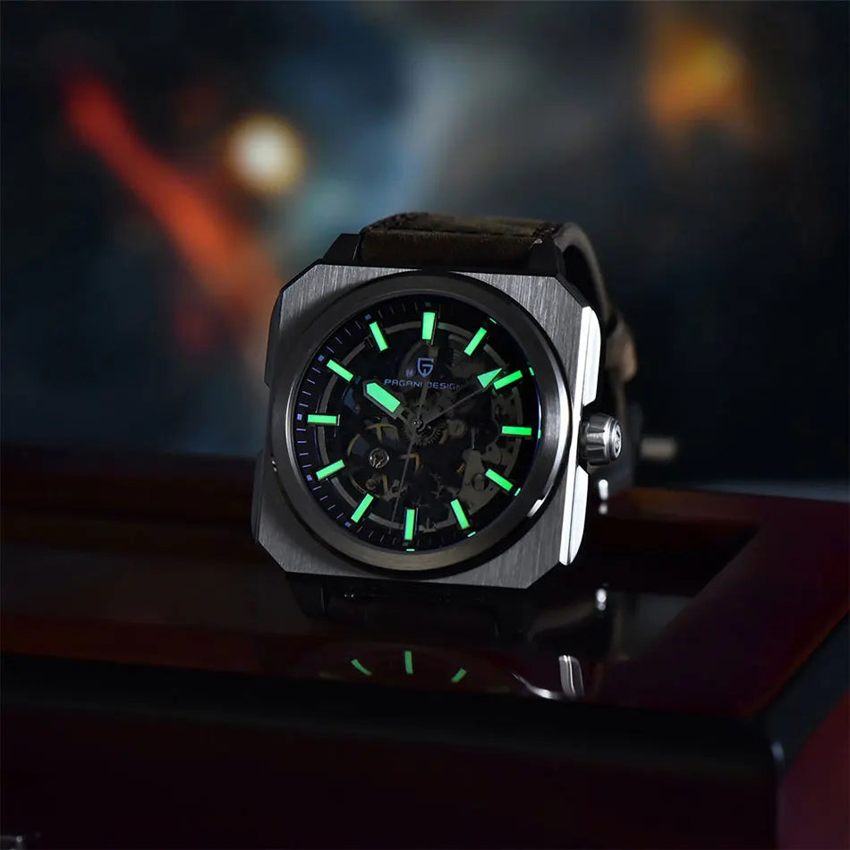 PAGANI DESIGN New Hollowed Men Mechanical Watch Top Brand Sapphire Glass Clock Classic Luxury Waterproof Automatic Men's Watches