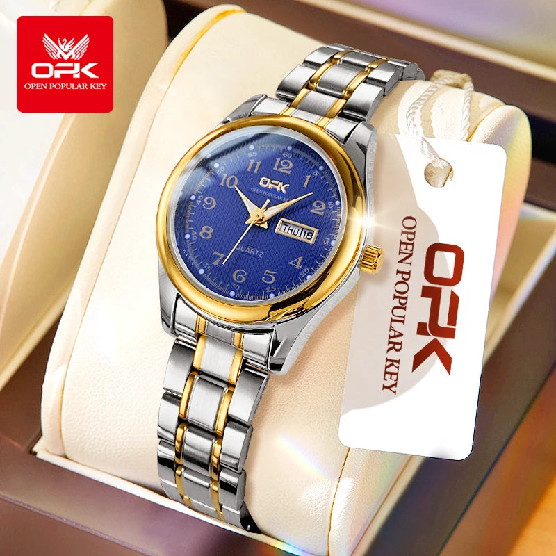 OPK 8110 Classic Quartz Watch Waterproof Watch for Women Stainless steel Luxury Brand Ladies' Watch Reloj Mujer