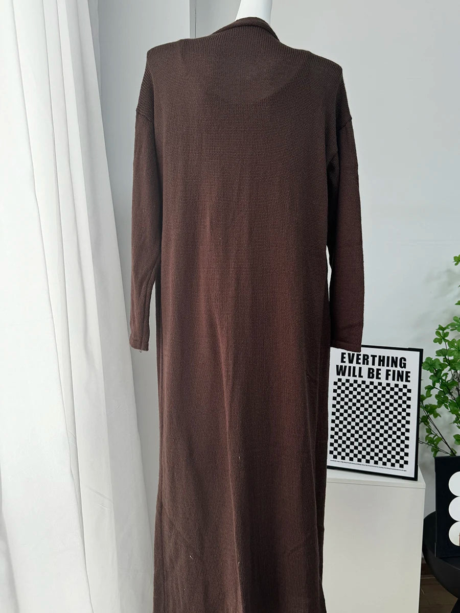 Hirsionsan Soft Loose Sets Women Three Pieces Long Sleeve Cardigan & Sexy Vest Dresses Elegant Female Hollow Outfits Tracksuit