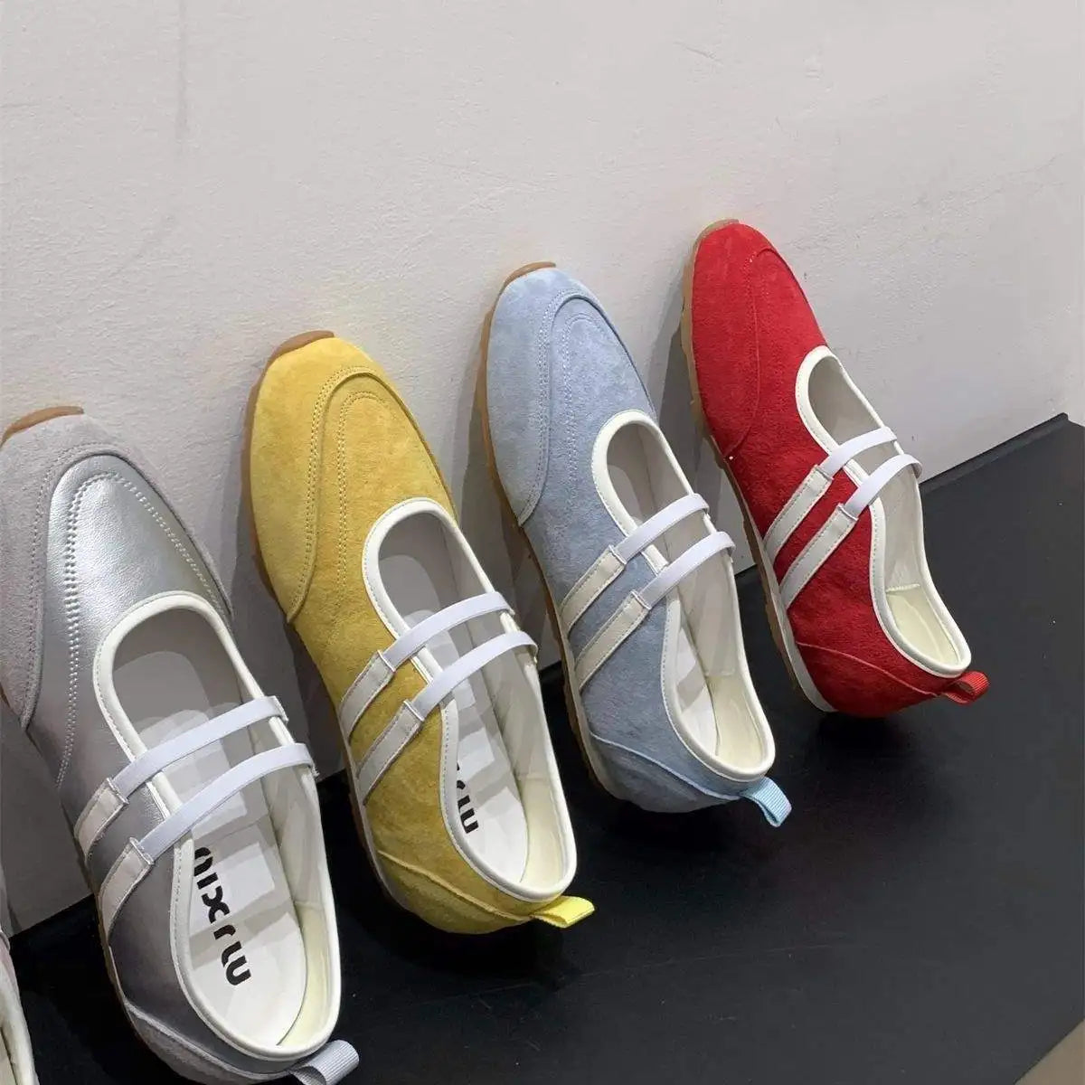 Flat Bottomed Retro Ballet Shoes for Women 2026 New Sports and Casual Shallow Mouth Vulcanized Shoes
