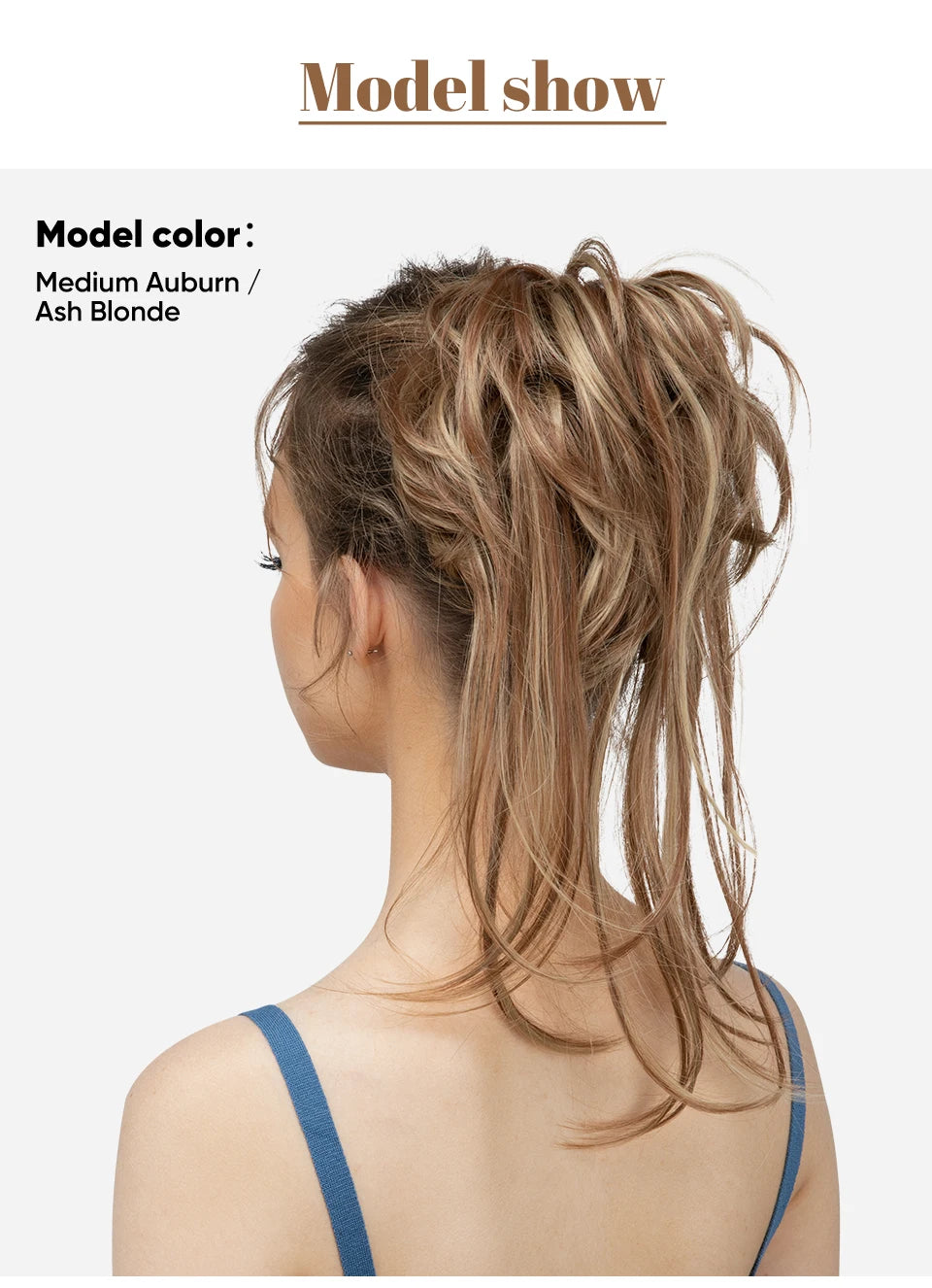 Synthetic Elastic Messy Bun Hairpieces Curly Scrunchie Black Blonde Brown Chignon Band Updo Donut For Women Natural Fake Hair