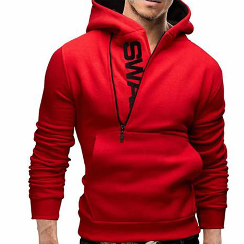 New Men's Jogging Set Fashion Sports Set Letter Hoodie Set Oblique Zipper Letter Sports Pullover Hoodie Jacket Sports Set