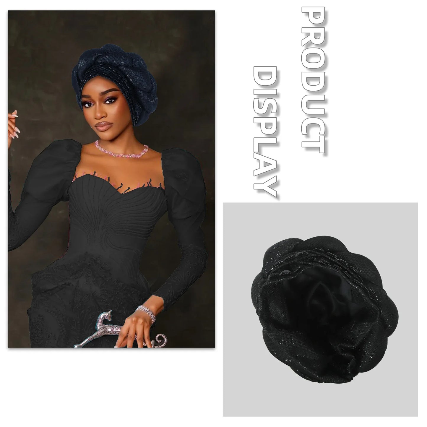 Fashion Hats for Women African Headtie Turban Auto Gele Head Wraps Cap Wedding Party Muslim Hijab Bonnet Headscarf Nigeria Geles