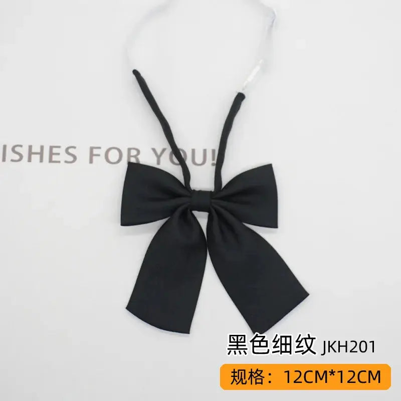 Trendy JK Ties Bowtie Women College Student Collar Neckwear Daily Shirt Accessories Cotton Plaid Bowknot Lolita Girls Lazy-tie BAZAARHUBO